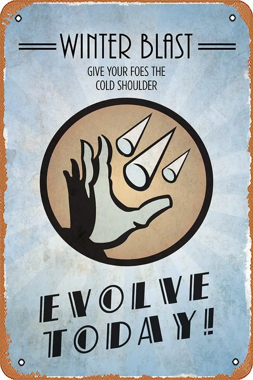 Zuhhg Ретро Boshock Plsmd Wnter Blst Metl Sgn Vntge Ktchen Sgns Comc Wll Decor Забавный милый Tn Br Decortons for Hom