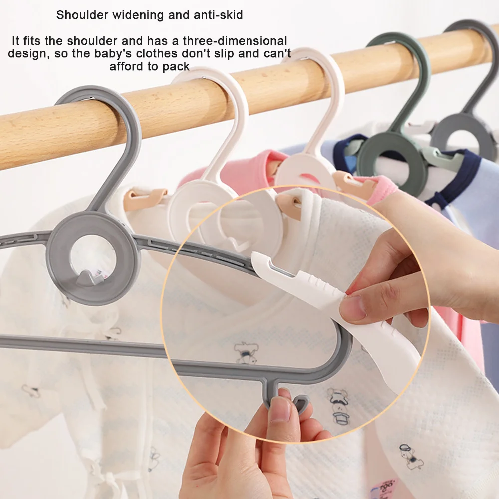

5PCS Clothes Hanger Non Slip Retractable Plastic Baby Drying Rack for Home Use Retractable Plastic Hanger Baby Drying