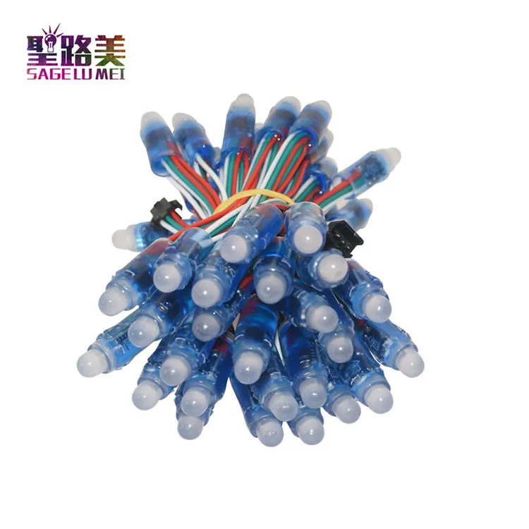 

5V 12mm LED Pixel Light Module 50pcs input WS2811 Full Color IP68 waterproof RGB color 2811 IC Digital LED christmas Light
