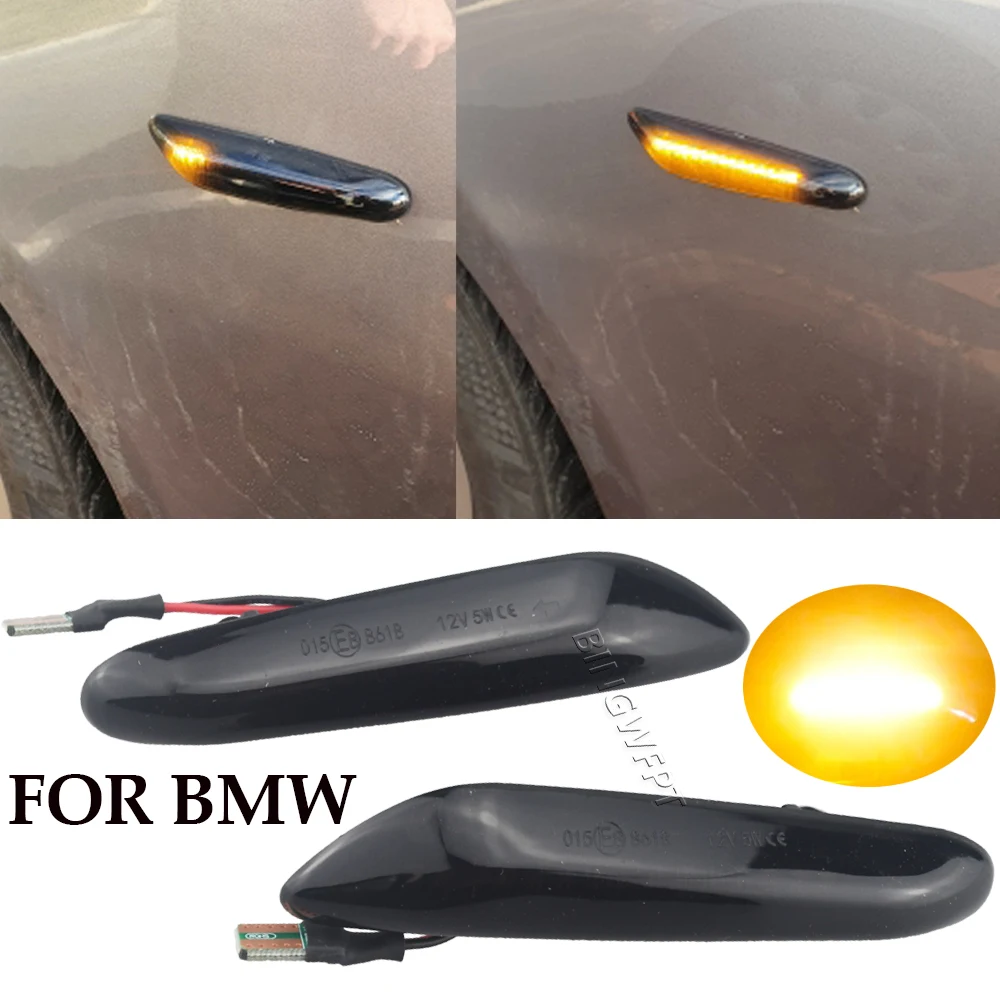 

2X Динамический светодиодный боковой фонарь для BMW E60 E61 E90 E91 E87 E81 E83 E84 E88 E92 E93 E82 E46 1 3 5