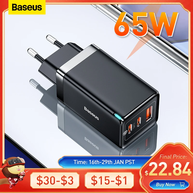 Baseus 65w gan carregador de carga rápida 4.0 3.0 tipo c pd usb carregador com qc 4.0 3.0 portátil carregador rápido para o portátil iphone 14 13