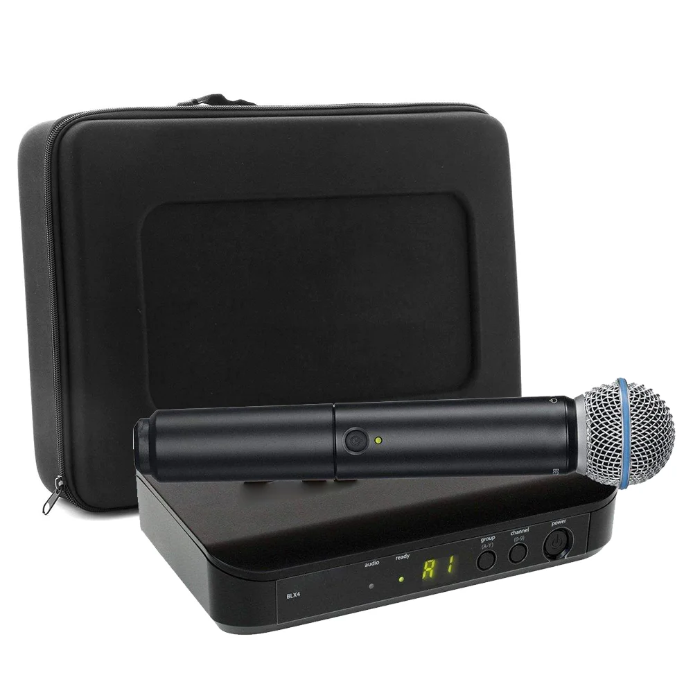 BLX24 BLX4 PG58 SIM58 BETA58 Микрофоны Dual Fm Беспроводные микрофоны 2-канальный UHF Черный