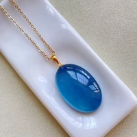 natural blue aquamarine water drop pendant 18k gold 2516mm women fashion bead aquamarine blue rare 18k gold necklace aaaaa