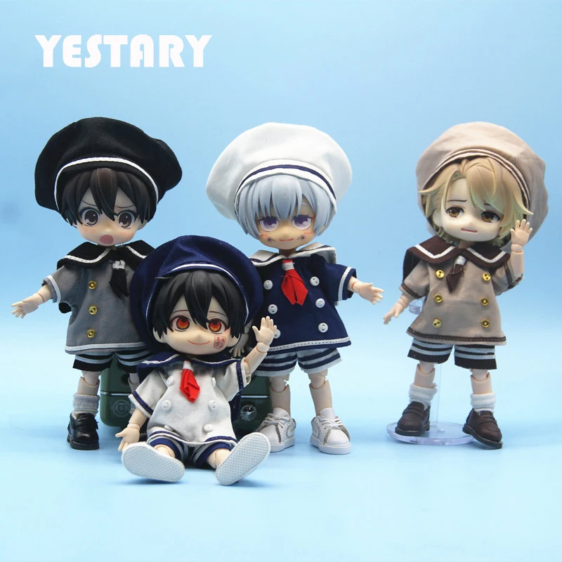 

YESTARY BJD Clothing 1/12 Bjd Doll Accessories Sailor Suit Toy Obitsu 11 Clothes Toys DIY Fashion Doll Sailor Uniform For Boys