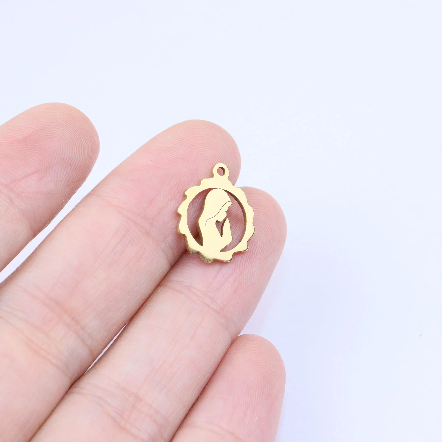 

10pcs Stainless Steel Mom Fashion Jewelry Charms Pendant DIY Handcraft Waterproof Antiallergic Vacuum Plate