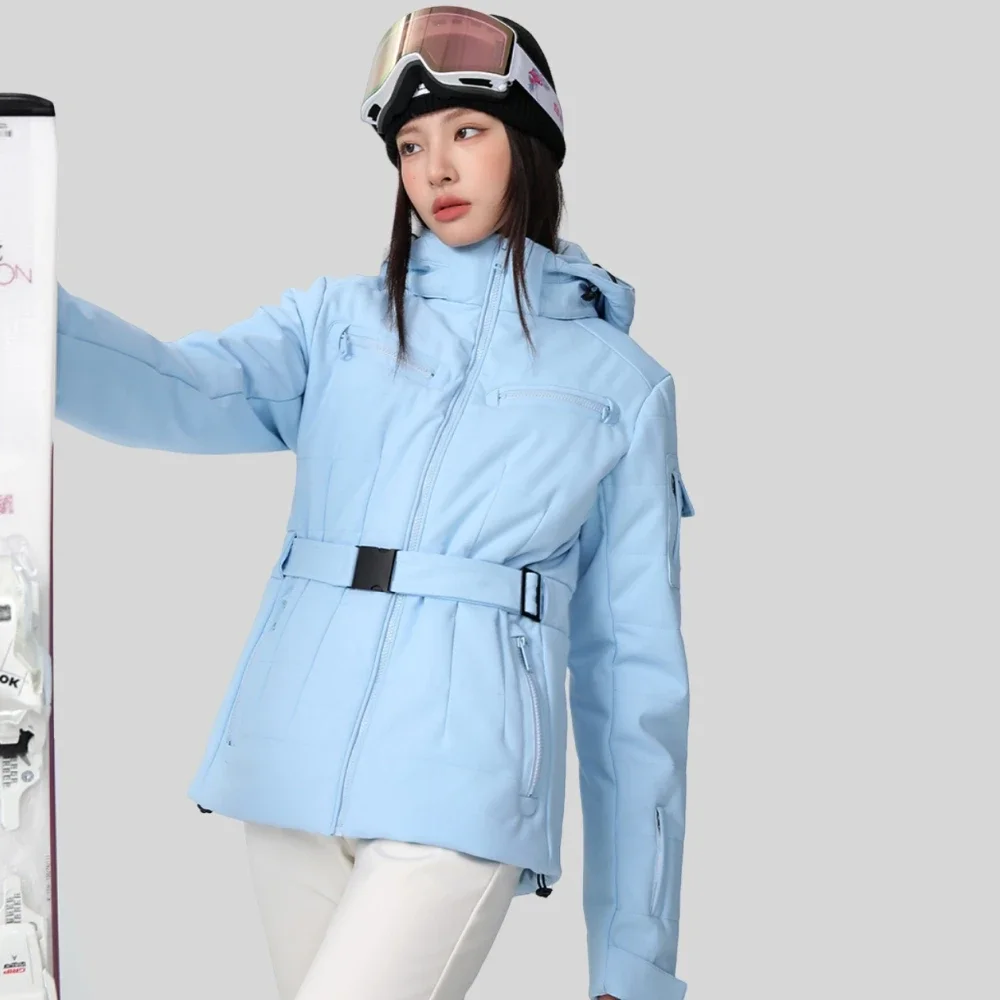 Женская тонкая лыжная куртка толстые теплые топы для сноуборда хлопковая