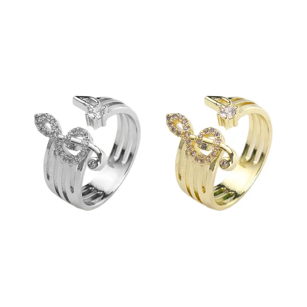 

Korean Style Rings Cool Simple Jewelry Accessories Music Note Rings Geometric Rings Finger Buckle Women Jewelry