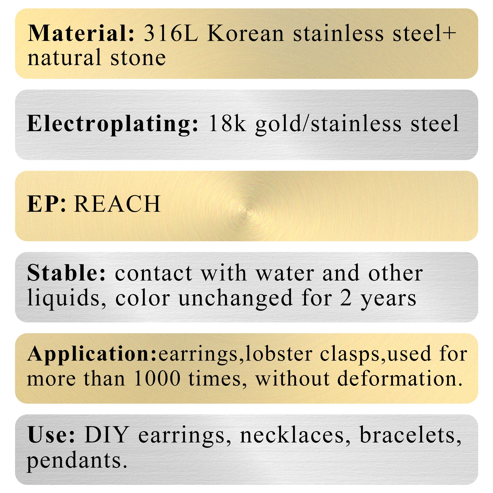 4 шт./партия подвески для ювелирных изделий нержавеющая сталь 316L