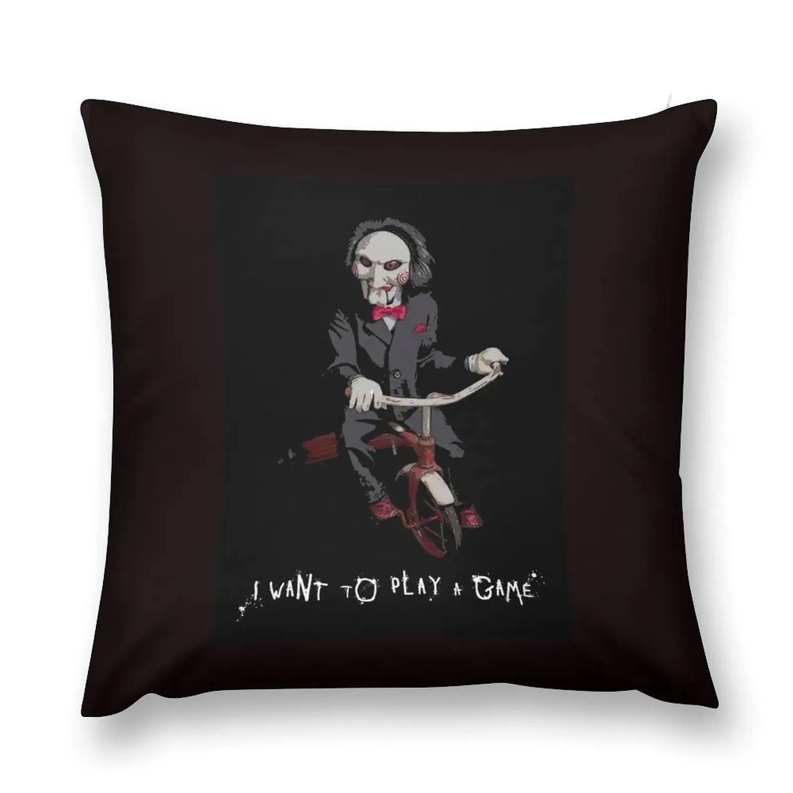 Пила - я хочу играть в игре. Декоративная подушка. Подушки на заказ. Эстетические