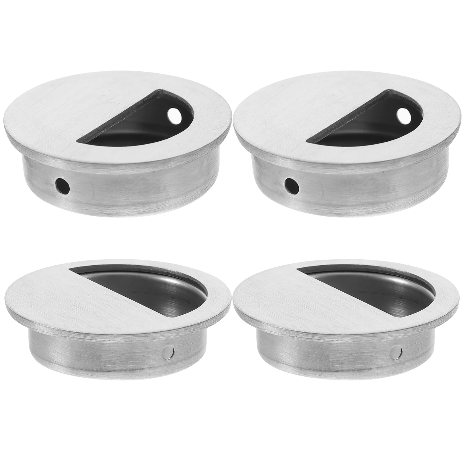 

4pcs Recessed Door Handles Pocket Door Pull Interior Door Handle Drawer Knobs