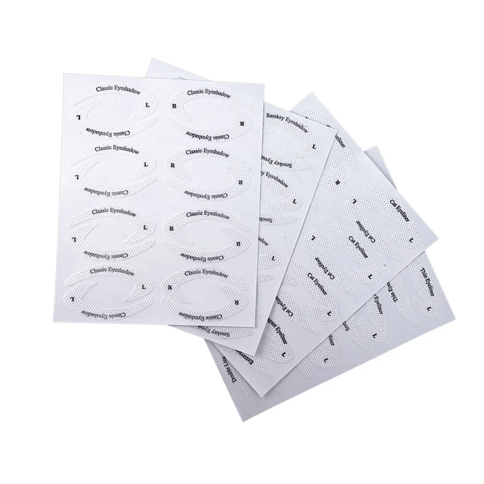 

4 Pieces Eyeshadow Eyeliner Stencil Eye Shadow Guide Template Tool Professional Eyeliner Stencil Pads Eyeshadow Stamp Pads