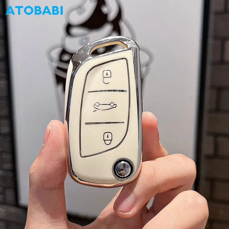 Чехол для автомобильного ключа Citroen C4 C-Elysee DS DS4 2016 2017 Peugeot 207 307 308