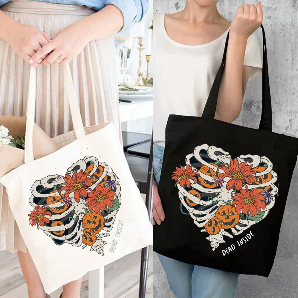 

The Litter Thing Halloween Tote Bag Woman Aesthetic Shopping Bag Anime Tote Bag Side Bag Ladies Canvas Shopper Bag Girl Handbag