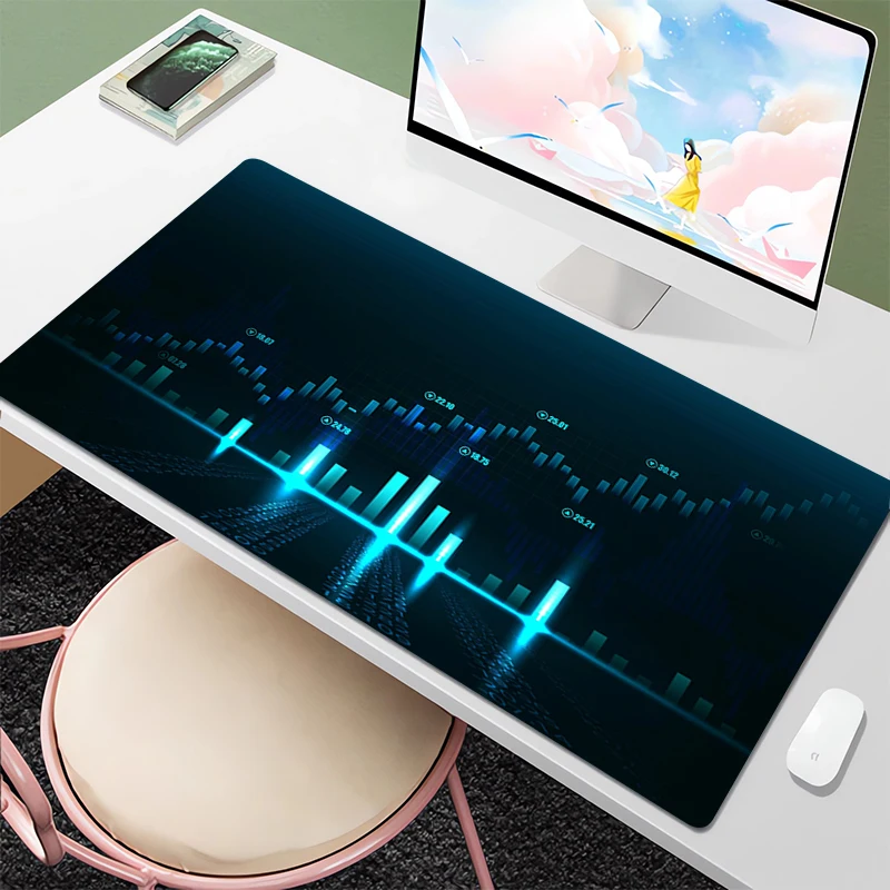 

Stock Market Candle Chart Mousepad Gamer Gaming Laptops Anime Mouse Pad Mausepad Non-slip Mat Pc Accessories Deskmat Mats Mause