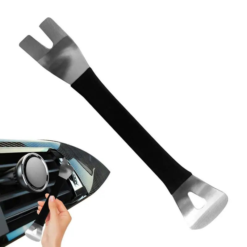 

Small Pry Bar Car Interior Crowbar Extra Strength Steel Pry Bar For Center Console Rearview Mirror Anti-skid Plate Removal Metal