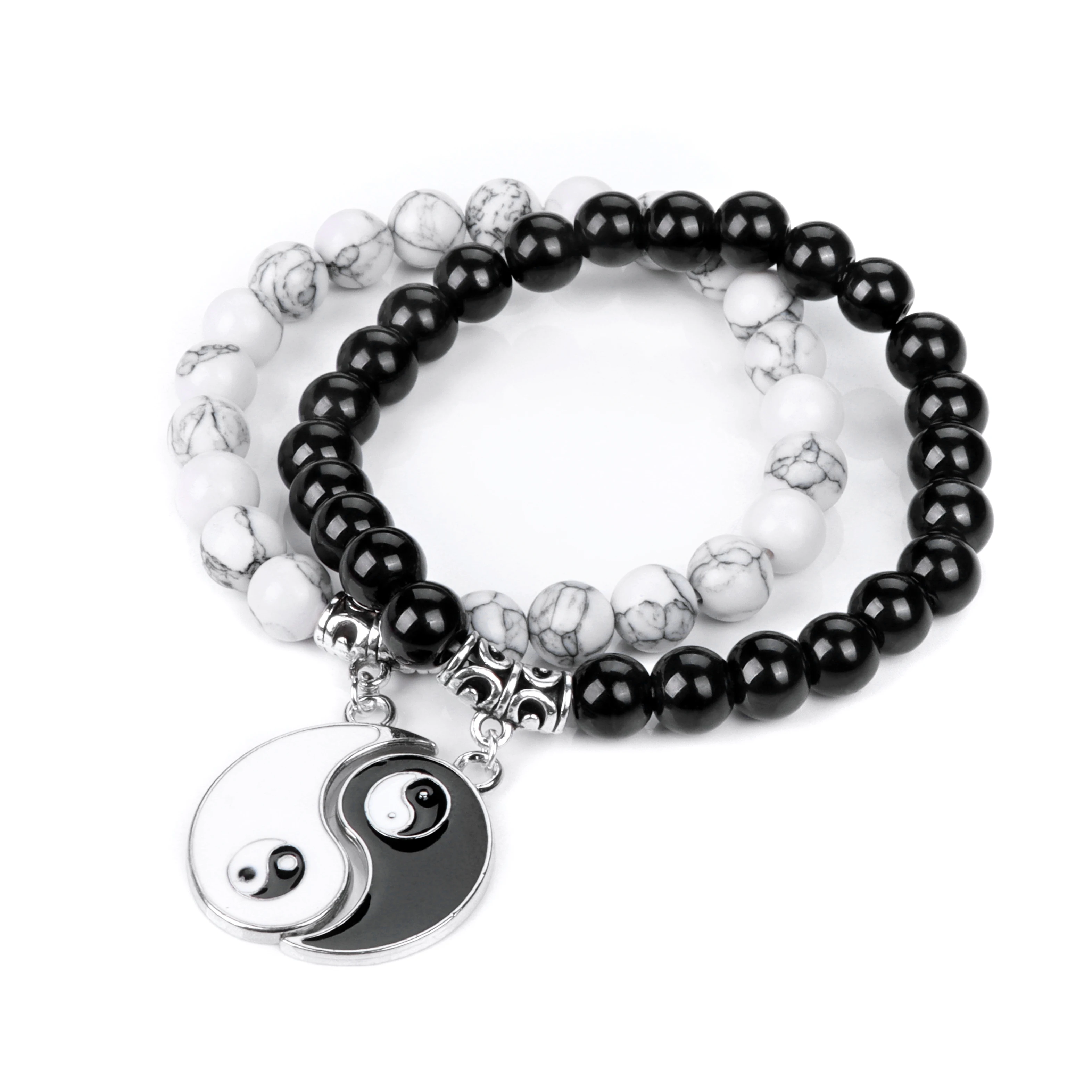

Couple Bracelets For 2 Matching Tai Chi Yin Yang Charm Bracelet Magnetic Distance Bff Friendship Best Friend Jewelry Valentine's
