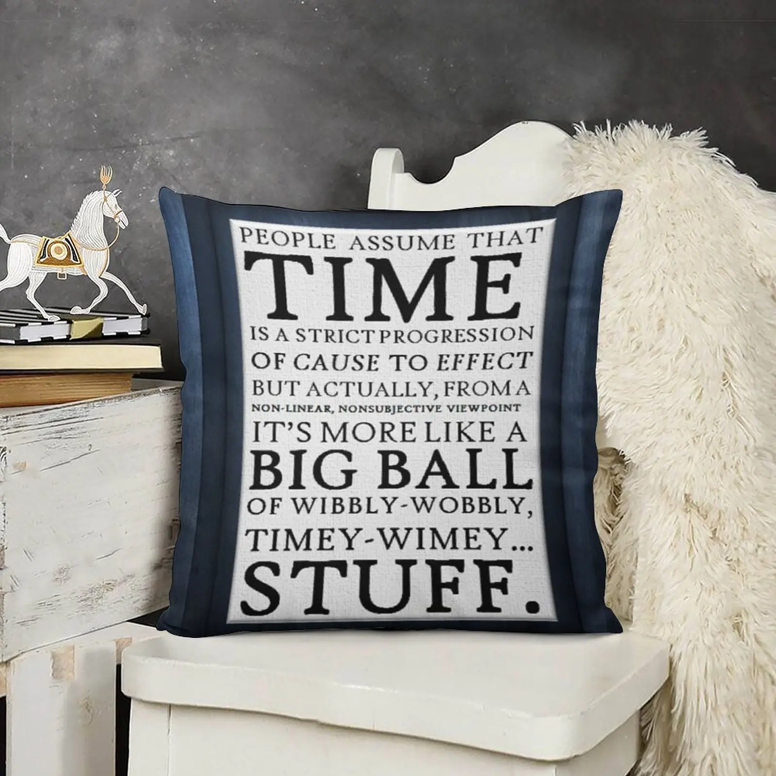 Wibbly-воблер Timey-Wimey .. Материал! Диванная подушка диванная роскошные диванные