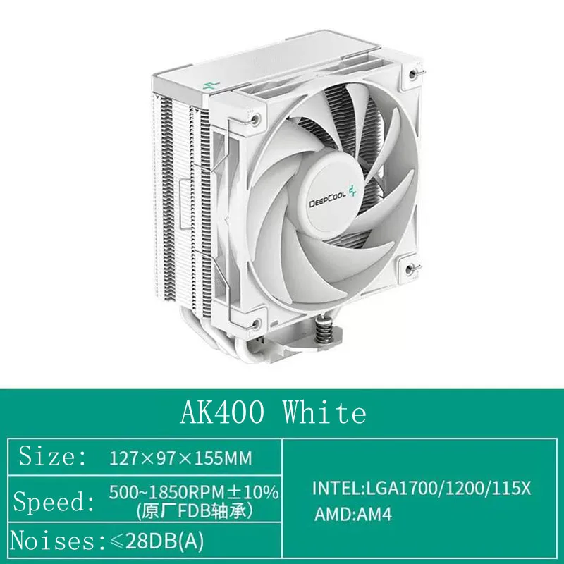 DeepCool  AK400 Tower CPU Cooling Fan with Dual 12cm Fan 6 Heatpipe Radiator Chips Cooling for Intel/AMD Enfriador De CPU AK620