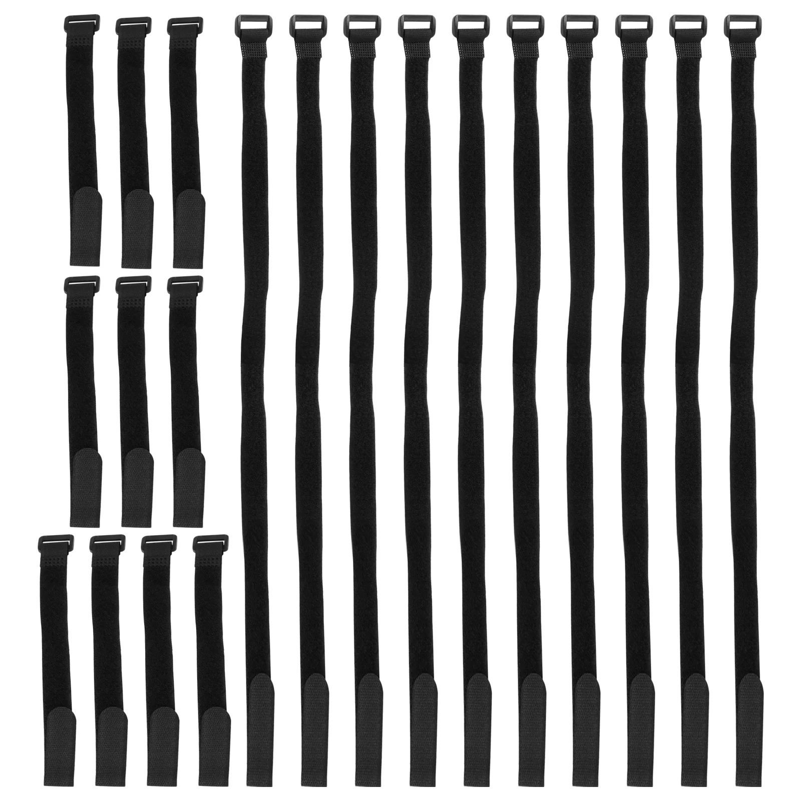 

20pcs Multipurpose Buckle Fastener Reusable Fastening Cable Ties (Black)