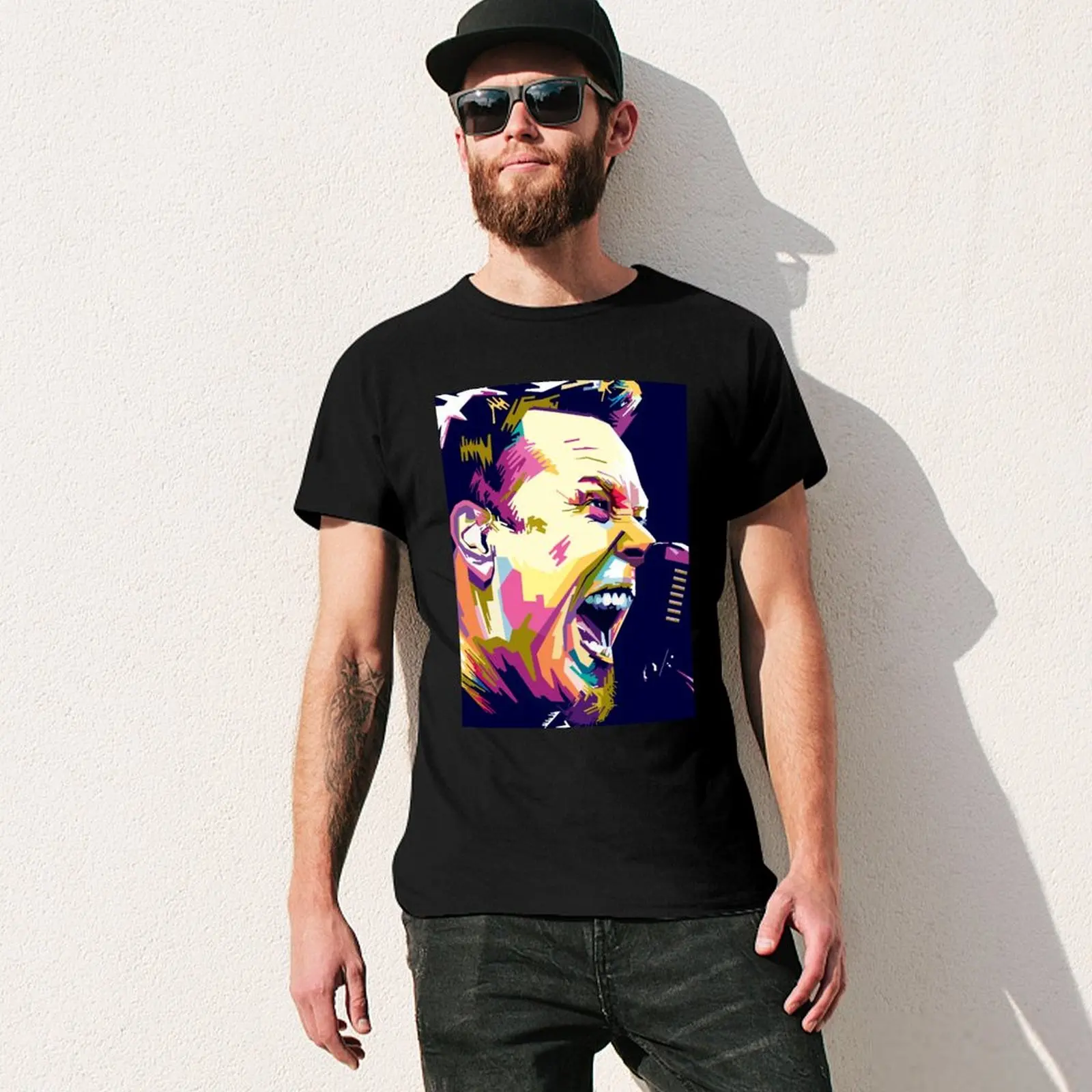 Футболка с изображением Илюстрации Джеймса Хетфилда персонализированная