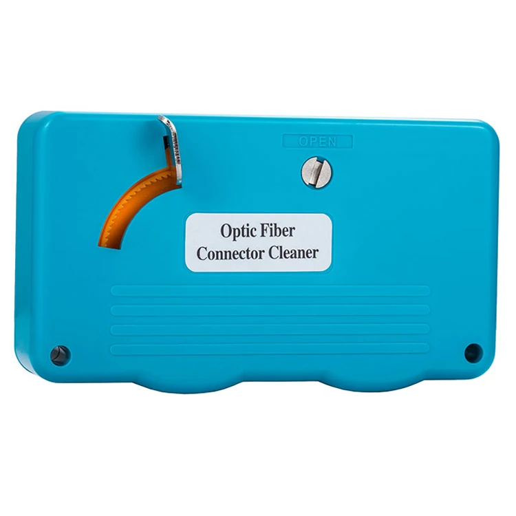 Optical Connector Cleaner for SC FC ST LC MU MT D4 DIN Cassette Pigtail Cleaning Box Tool cleans 500 connectors per cartridge