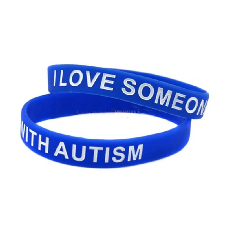 

Силиконовый браслет с надписью «Я люблю кого-то с аутизмом»