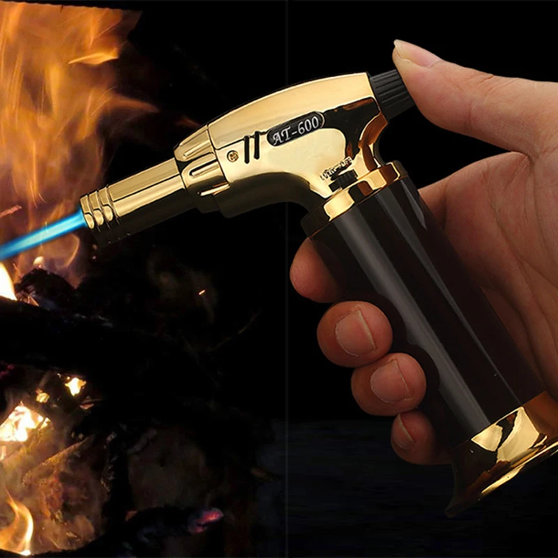 

2022 New Metal Windproof Refillable Gas Torch Gun For Kitchen BBQ Outdoor Camping, Cigar Lighter Men Gift