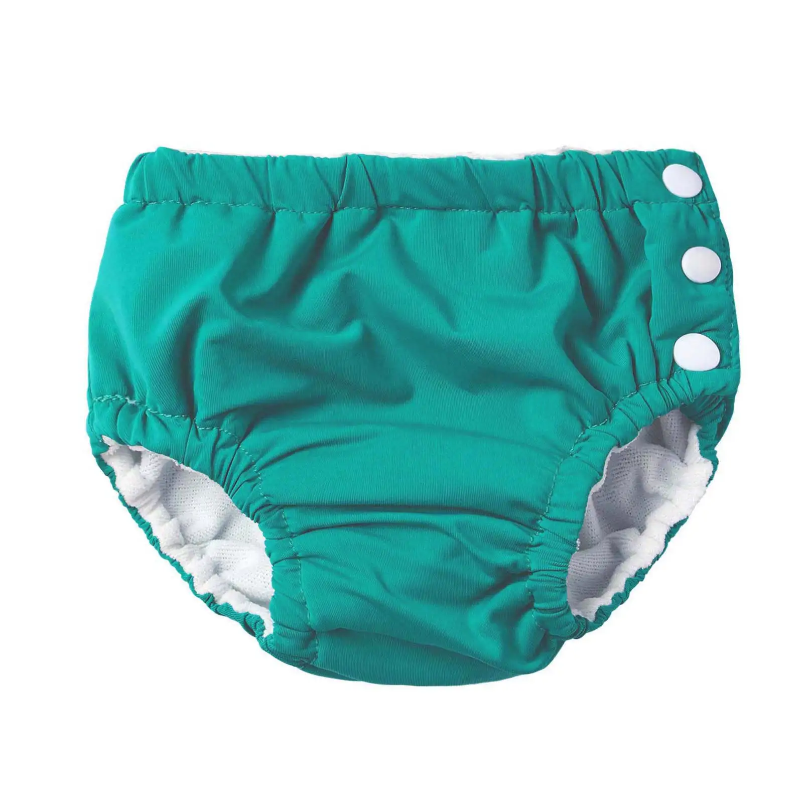 Infant New Baby Girls Boys Swimming Trunk Reusable Diapers Washable Panties Elastic Waistband Button Closure Shorts Swimwear images - 6