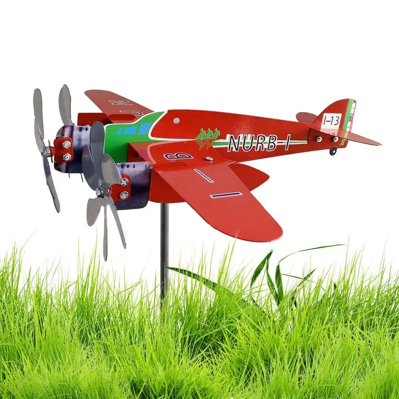 

Outdoor Spinners 3D Kinetic Art Style Red Metal Outdoor Decoration Kinetic Art Craft Party Supplies Home Decoration Housewarming