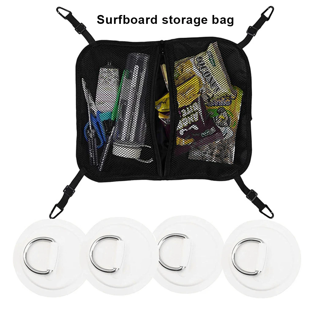 

Surfboard Mesh Bag Reusable Elastic Adjustable Kayak Key Water Bottle Swimming Glasses Sunglasses Snack Storage Bags