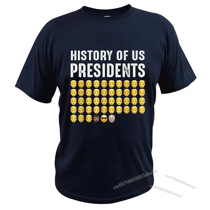 

History of US Presidents T Shirt 46th Clown President Biden T-Shirt EU Size Crew Neck Summer Tee Tops