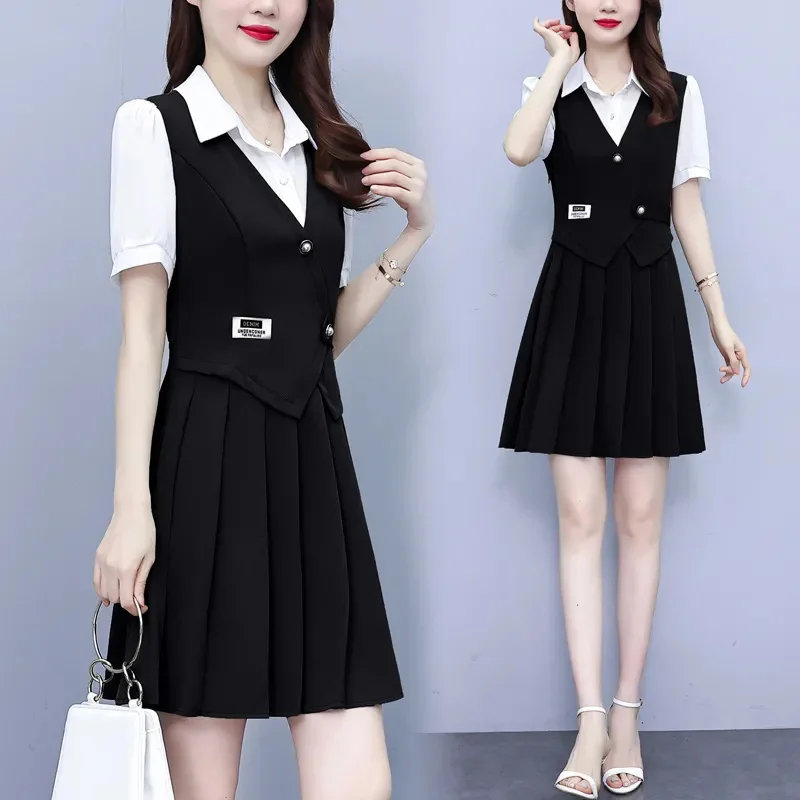 Женское платье больших размеров модное шифоновое женская плиссированная юбка с