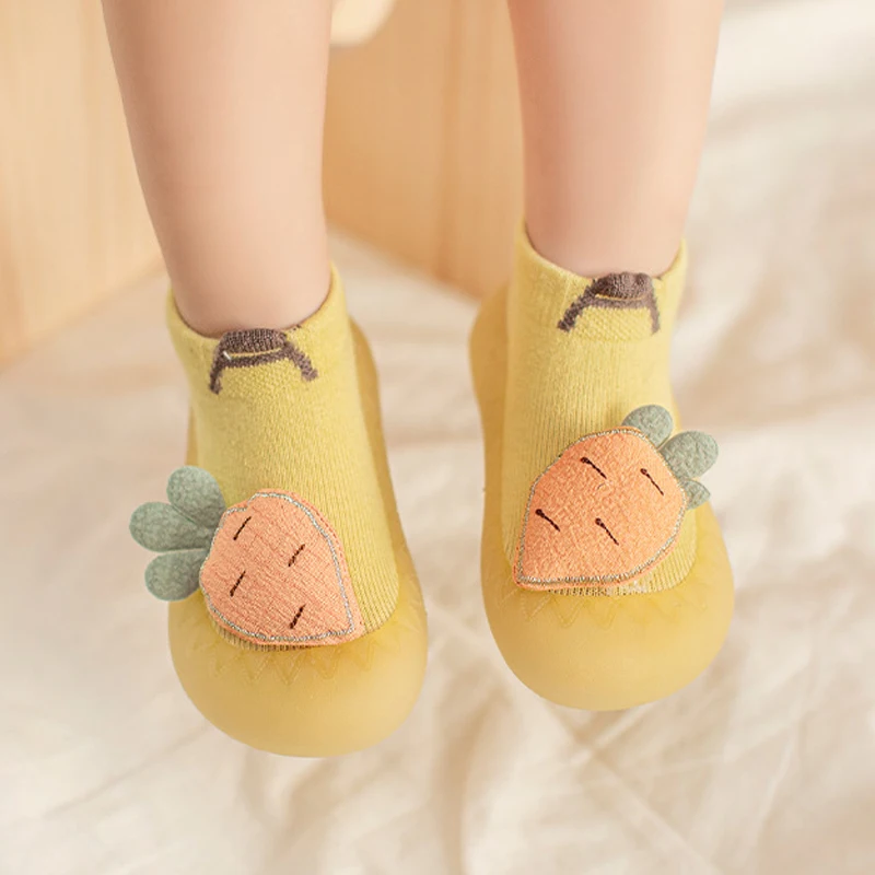 

Ботинки для маленьких мальчиков и девочек, Нескользящие розовые ботинки с рисунком милого мультяшного животного, 2022