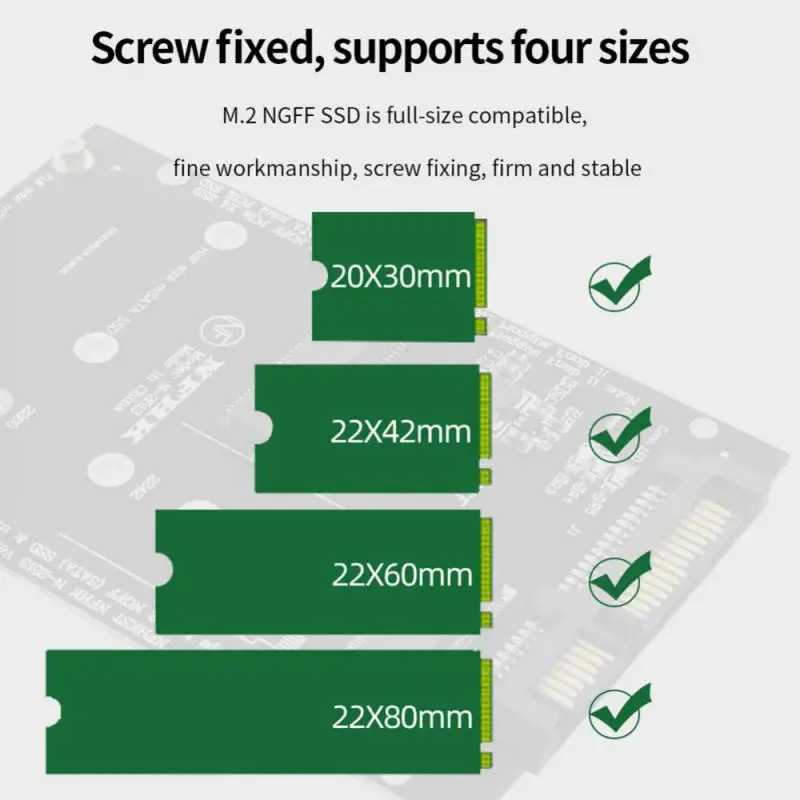 Конвертер адаптера M.2 SSD на 2 5 дюйма SATA NVMe NGFF в SFF-8639