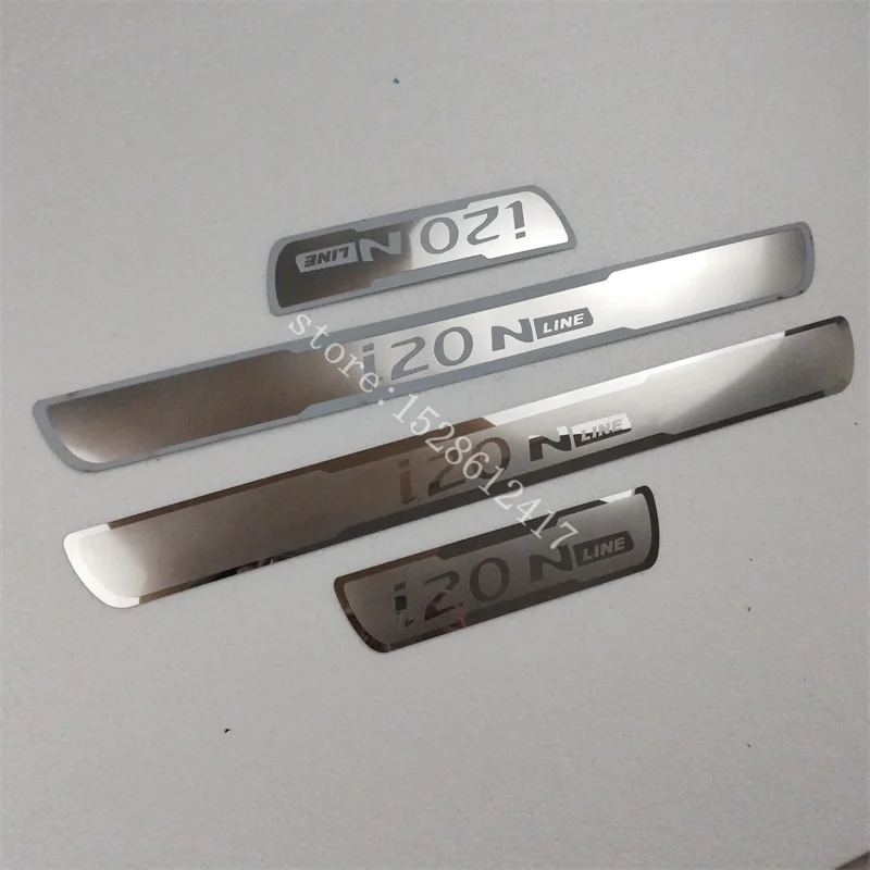 

Car styling For 2021 Hyundai I20 N car Door Sill Scuff Plate Guard Threshold Pedal Styling Car Accessories