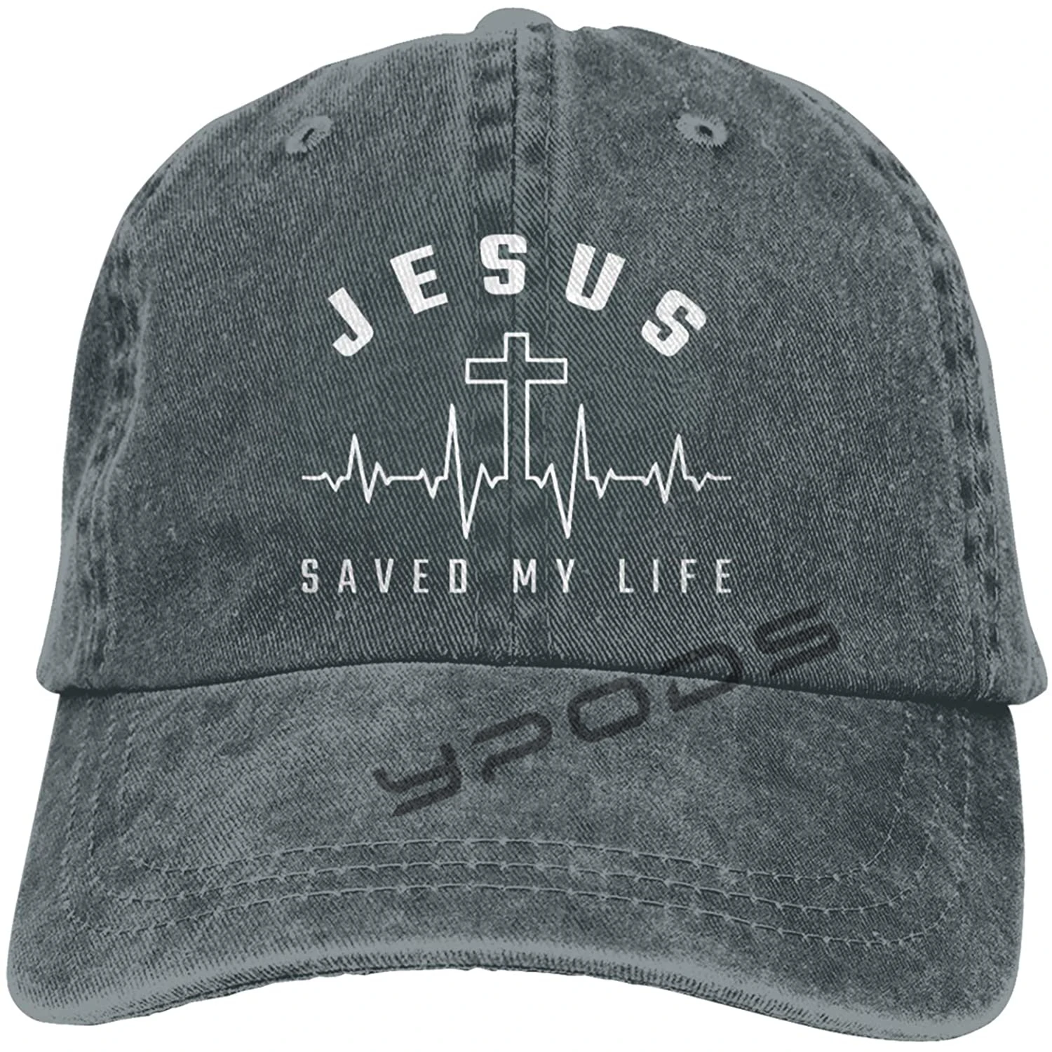 

Men Caps Best Selling Cellova Jesus Saved My Life Hat,Religious Christian Baseball Cap Washed Cotton Denim Dad Hat For Men Women