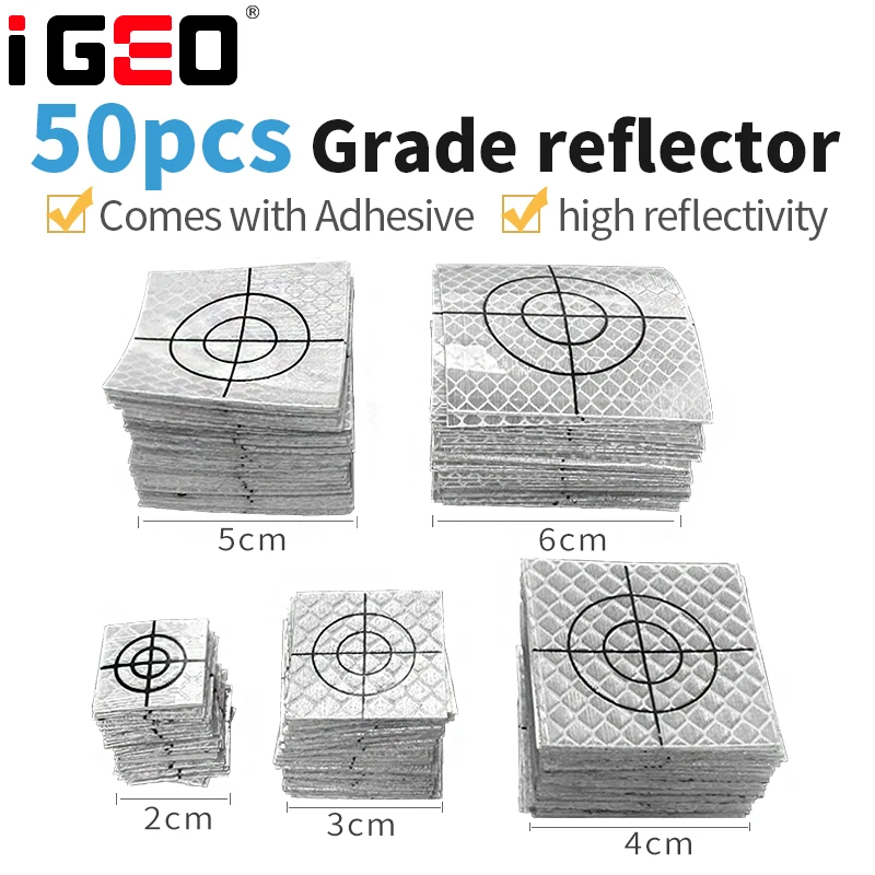 

50pcs super power REFLECTOR SHEET-Diamond Grade Reflector Sheet-For Total Station Reflective Tape Target Survey