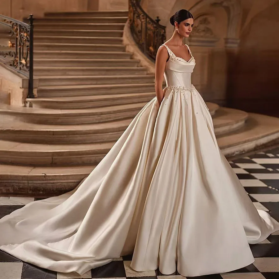OEING Винтажное свадебное платье без рукавов