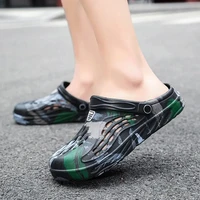 men sandals breathable wear resistant hollow out shoes fashion camouflage design quick drying male slippers