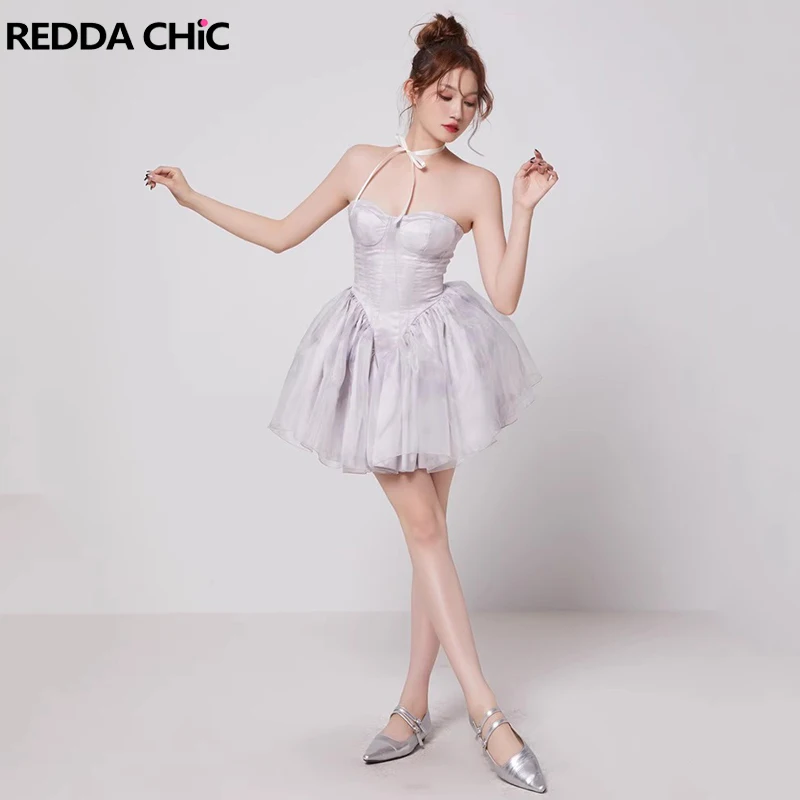 Женское бальное платье REDDACHiC Fairycore Tie Dye пышная юбка-пачка в стиле Лолита корсет на