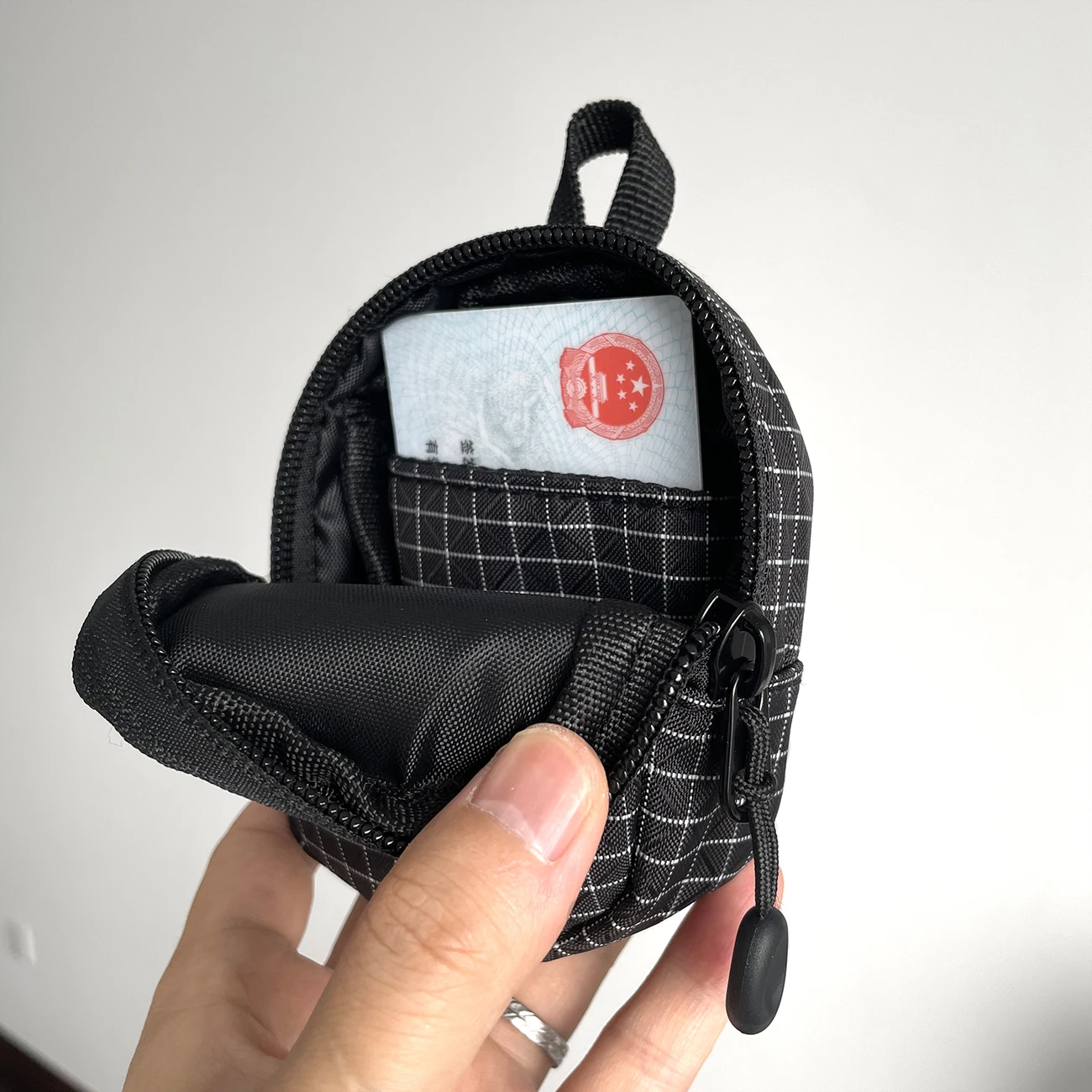 Фото Мини-кошелек-органайзер EDC из Dyneema/X-Pac, карманный кошелек для монет, маленькая подвесная сумка для карт, ключей, монет и необходимых вещей №3