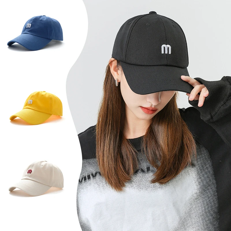 

Cotton Baseball Cap for Women M Embroidery Outdoor Visor Sun Hat Unisex Sun Visors Caps Hip Hop Cap Adjustable Casual Bonnet