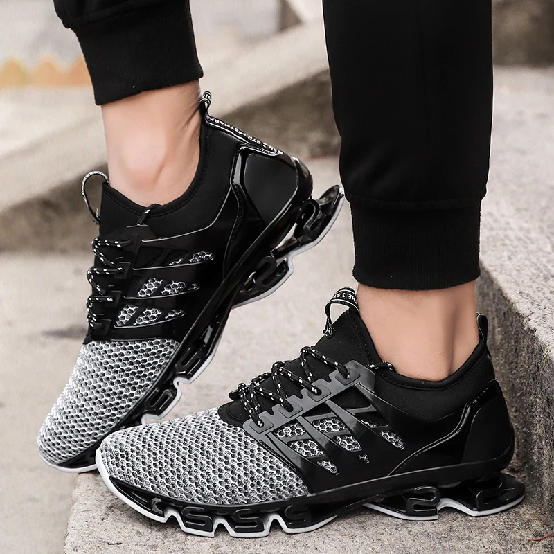 Large Men Sports Shoes Jogging Sneakers Men's Breathable Fashion Fabric Soft Footwears Outdoor Men Running Shoes Tenis Masculino