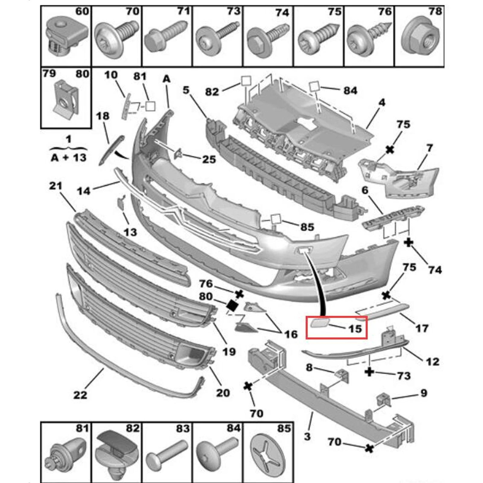 Передний бампер крышка шайбы фары 7422H9 автомобильные аксессуары замена для C5 2009 ‑