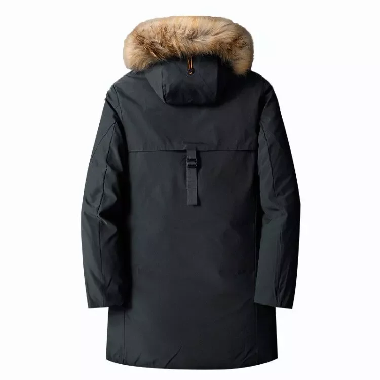 2022New Men 2022 Winter Down Jackets Mens New Casual Long Thick White Duck Down Coats Male Warm Hooded Pockets Outwear Parkas Ja