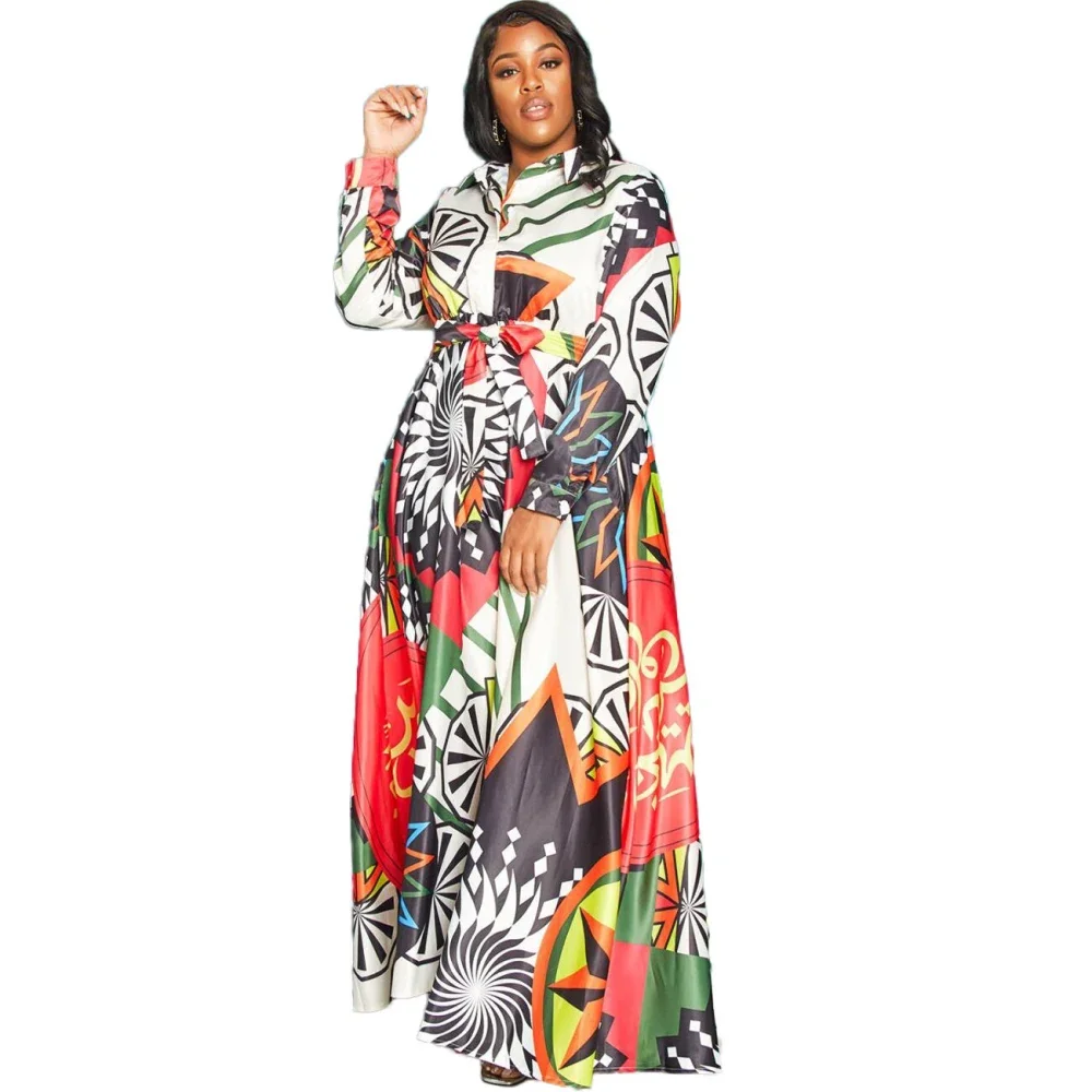 

Vintage African Ethnic Print Dress Women Autumn 2022 Casual Plus Size Slim Bandage Ball Gown Maxi Dresses Sexy Long Party