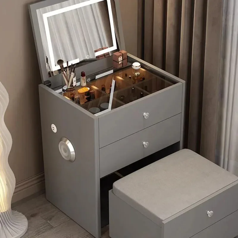 Шкаф с ящиками комод стол для девушек современный зеркальный макияжный