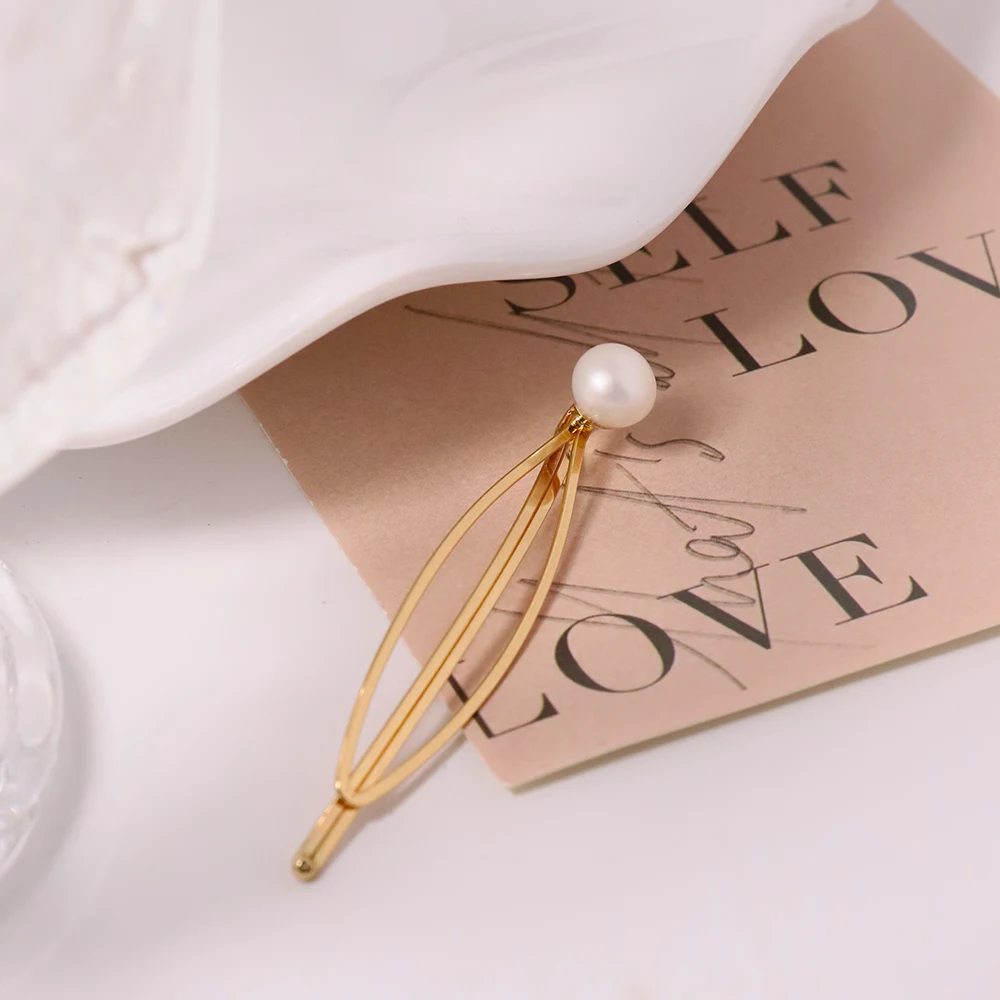 Аксессуары для волос GLSEEVO из натурального пресноводного жемчуга в стиле ретро