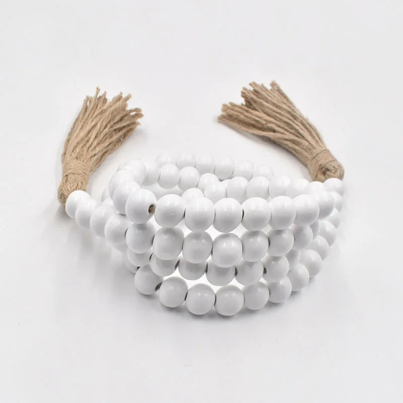 

Деревянная гирлянда из бусин, деревенские деревянные бусины, деревенские бусины, деревянная гирлянда из бусин для рождественского праздни...