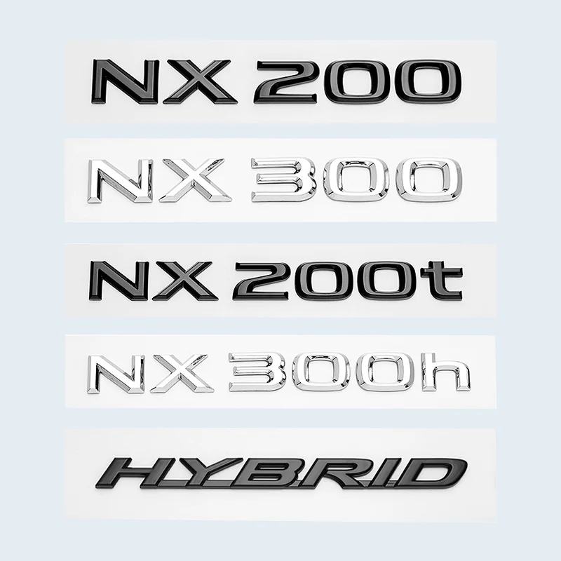 

Car Trunk ABS Chrome Gloss Black Letters Logos Badge Emblem Decals Styling Sticker For Lexus NX NX200 NX300 NX200t Accessories